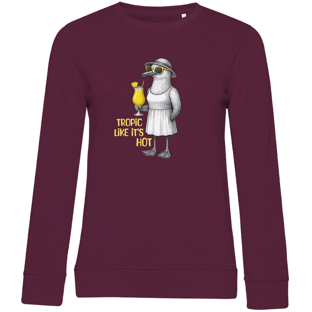 Damen Sweatshirt "Tropic Like It's Hot" – Sommerfeeling aus Bio-Baumwolle