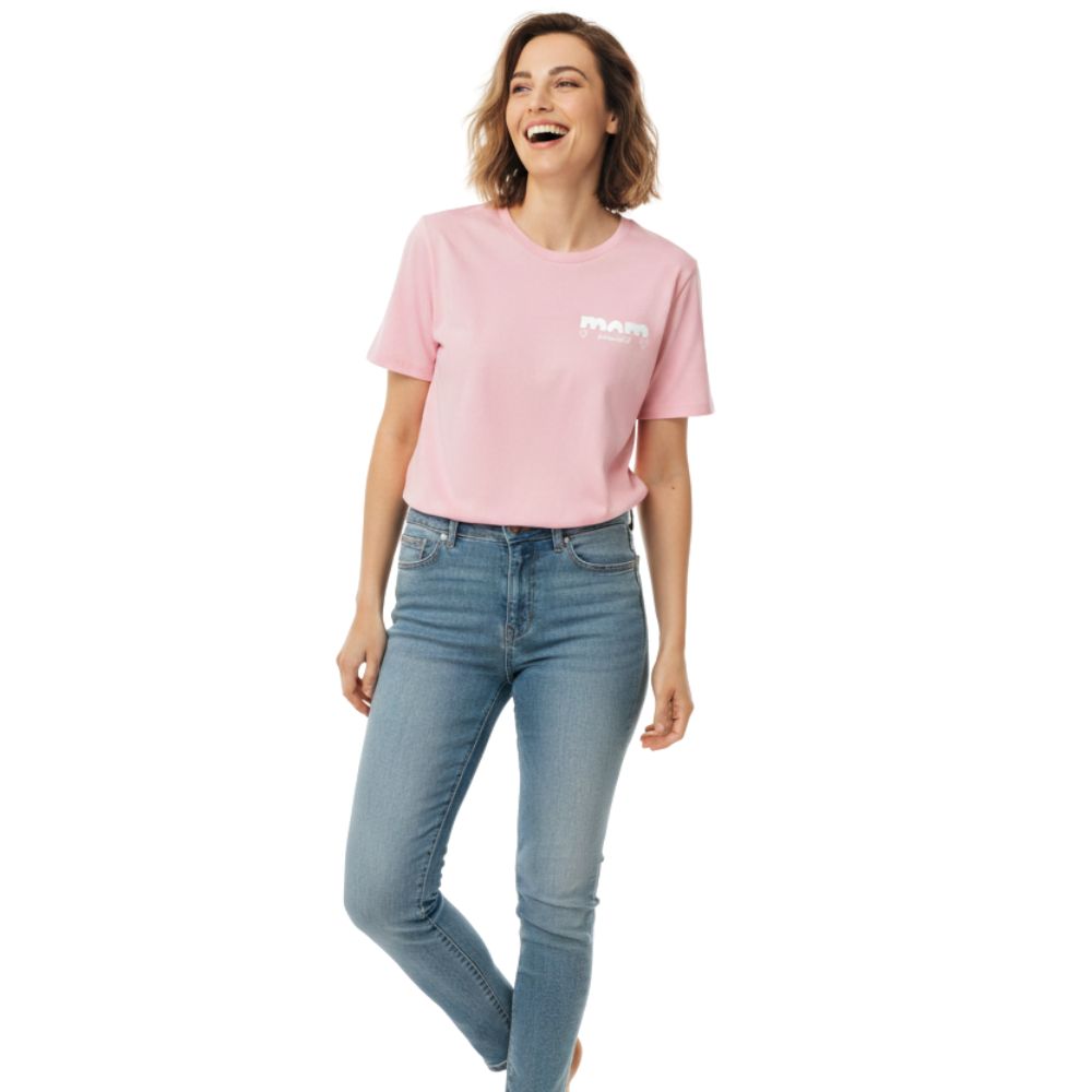 PREMIUM Mama T-Shirt „MOM BRIGHT“ personalisiert | 100% Bio-Baumwolle